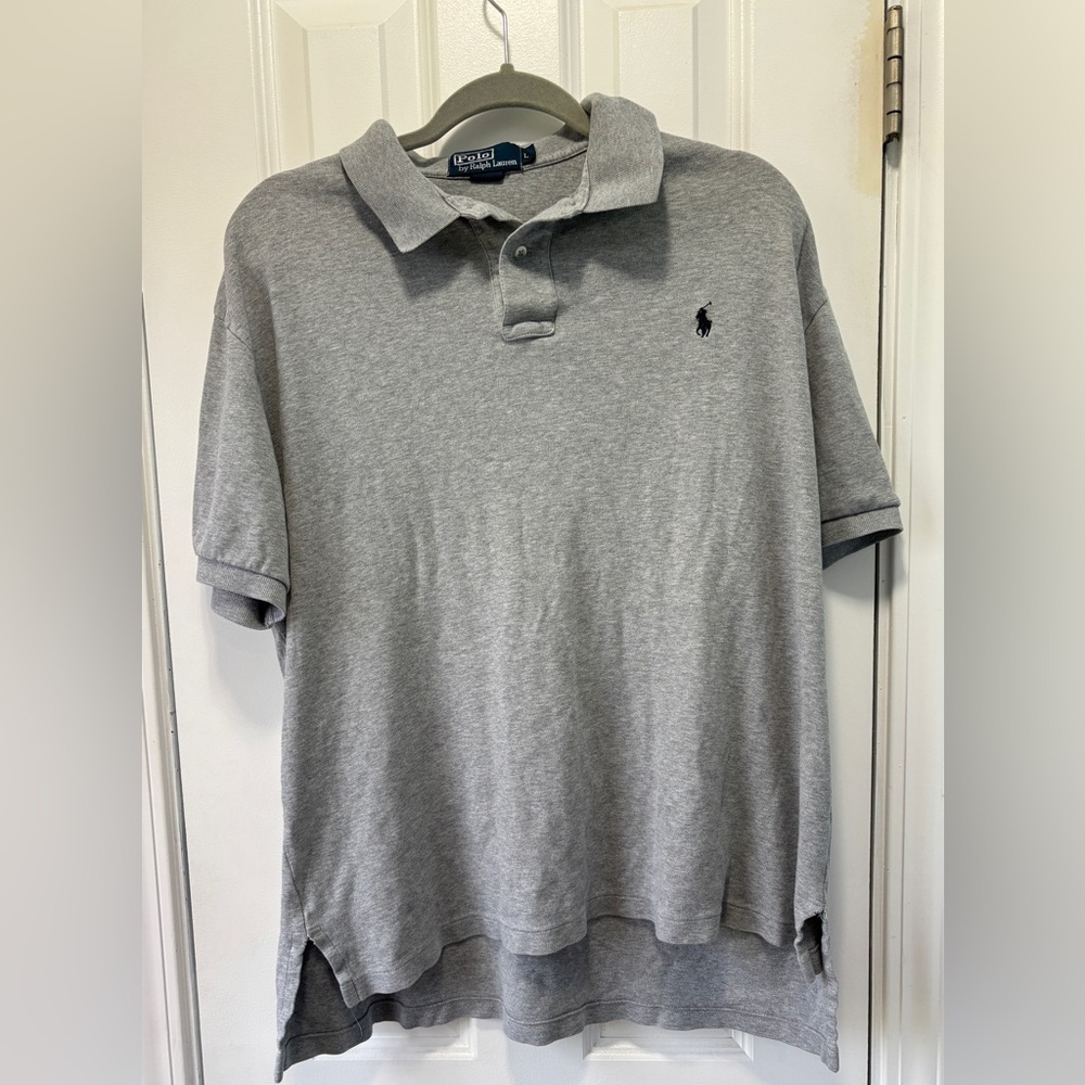 Polo Ralph Lauren Grey Men's Polo Size‎ Large